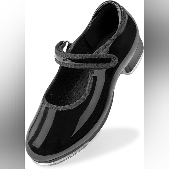 Stelle Tap Shoes for Girls PU Leather Dance Shoes Little Kid Black Size 13 M - Picture 14 of 14